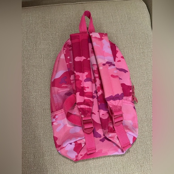 Navy Princess Pink Camouflage Kids Backpack - Picture 2 of 4